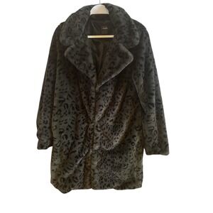 Ci Sono Faux Green Leopard Woman's Size CL Coat